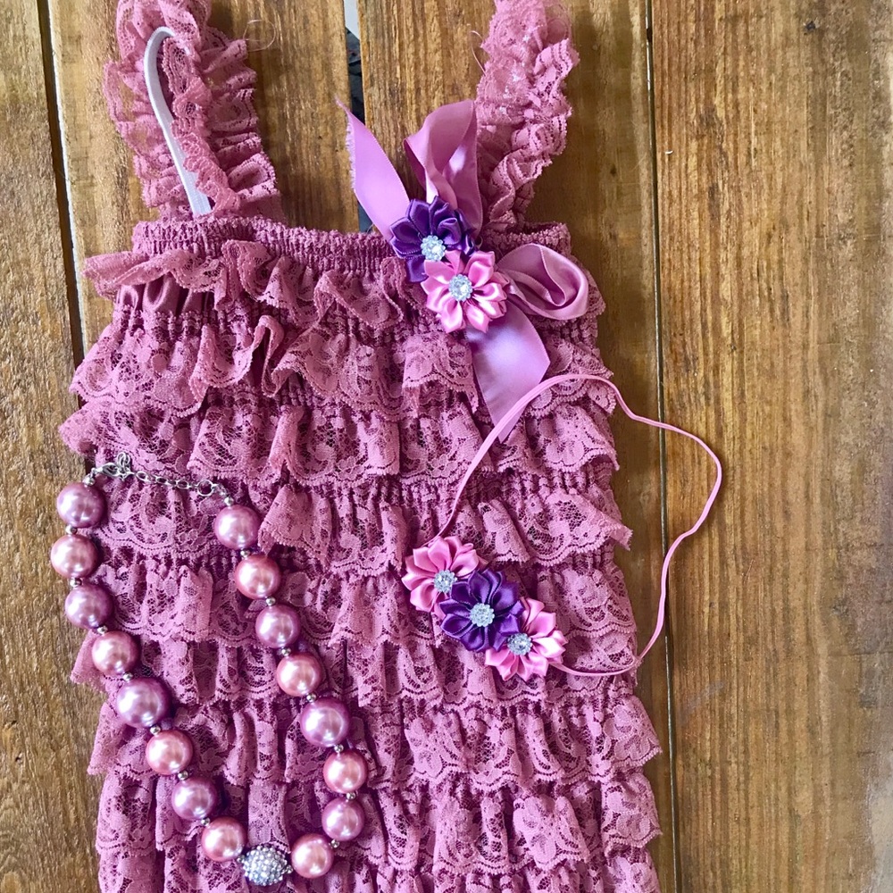 Vintage Lace Romper 12 Month